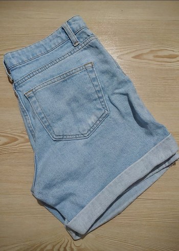 Kadın Mavi Loos Fit Mini Denim Şort