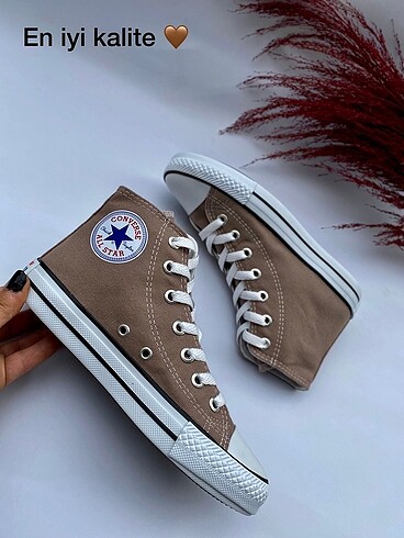 38 Beden camel Renk Converse Ayakkabı Sınırlı Stokla