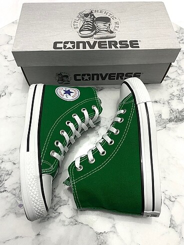 39 Beden yeşil Renk Converse Ayakkabı Sınırlı Stokla