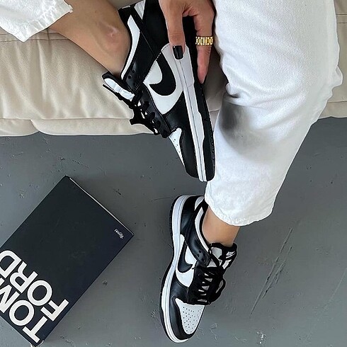 39 Beden siyah Renk Nike Dunk Low Panda Ayakkabı