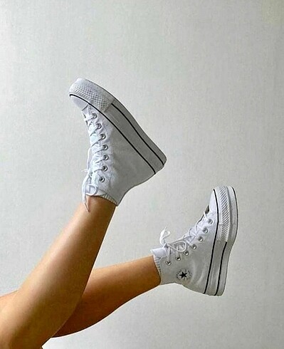 38 Beden beyaz Renk Platform Converse High Allstar Kampanya