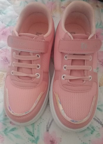 Flo Ayakkabı Kız Çocuk Pembe Cırtcırtlı Sneakers