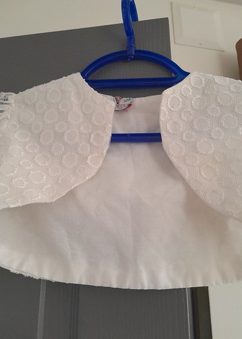 Kız Çocuk Beyaz Dantel Detaylı Bolero - Görsel 2