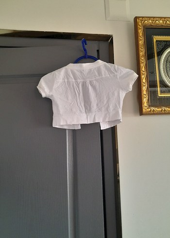 Kız Çocuk Beyaz Kısa Kollu Bolero - Görsel 6