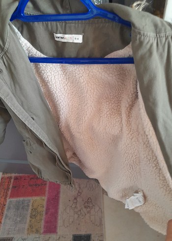 Erkek Çocuk Bej Kürklü Street Wear Mont - Görsel 4