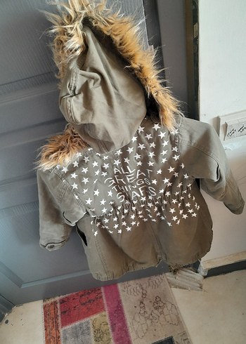 Erkek Çocuk Bej Kürklü Street Wear Mont - Görsel 8