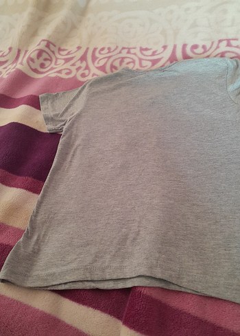 Gri Baskılı V Yaka Hamile Tişörtü - Görsel 6