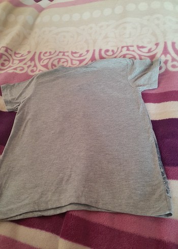 Gri Baskılı V Yaka Hamile Tişörtü - Görsel 7