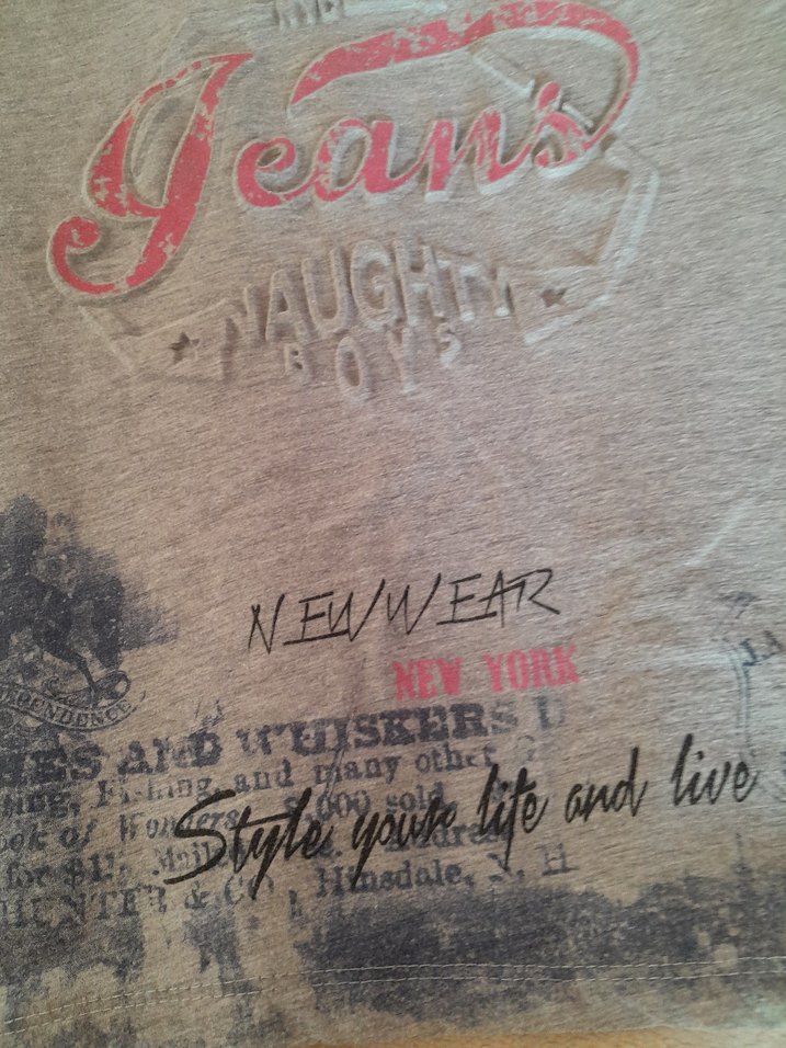 Gri Baskılı V Yaka Hamile Tişörtü - Görsel 4