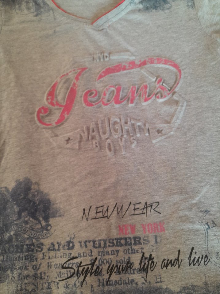 Gri Baskılı V Yaka Hamile Tişörtü - Görsel 5