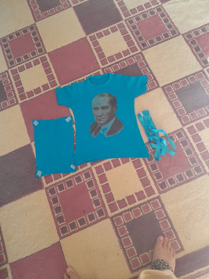 Turkuaz Baskılı Çocuk Atlet - Görsel 2