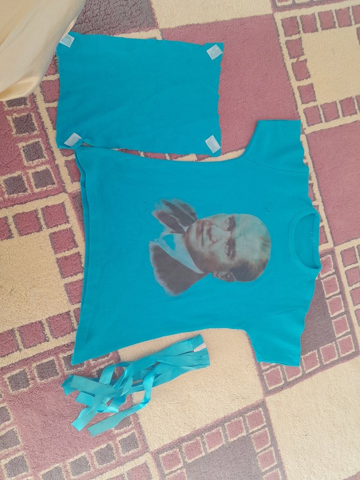 Turkuaz Baskılı Çocuk Atlet - Görsel 5