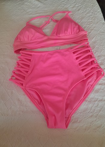 38 Beden Pembe İpli Kadın Bikini Takımı