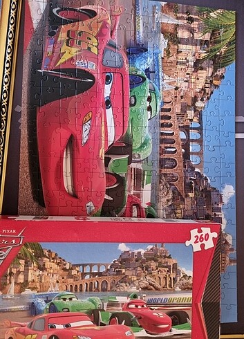 Büyük boy 260 parça Şimşek McQueenn lisanslı Orijinal Pixar çocu