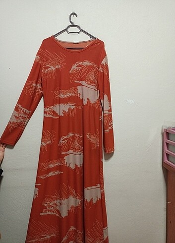44 Beden turuncu Renk Tofisa kadın elbise 