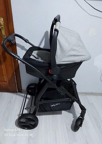 Gri Bebek Arabası ve Taşıma Koltuğu - Görsel 4