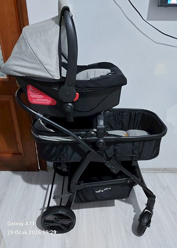 Gri Bebek Arabası ve Taşıma Koltuğu - Görsel 3