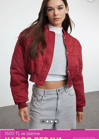 Bordo boomber ceket