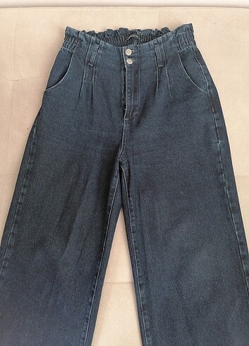 38 Beden Wide Leg Geniş Paça Yüksek Bel Kot Jeans (Trendyolmilla)