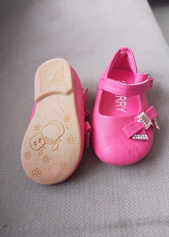 Kız Çocuk Pembe Tokalı Babet Ayakkabı - Görsel 2