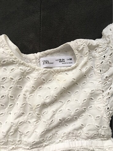 Zara Zara Fisto Beyaz Elbise