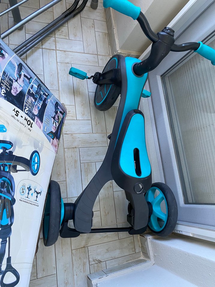 Globber Explorer Trike 4'ü 1 Arada Mavi Üç Tekerlekli Bisiklet - Görsel 3