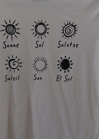 Mavi Beyaz Baskılı Kısa Kollu Pamuklu Tişört