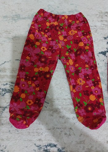 Kız Çocuk Pembe 2'li ayaklı pantolon - Görsel 2