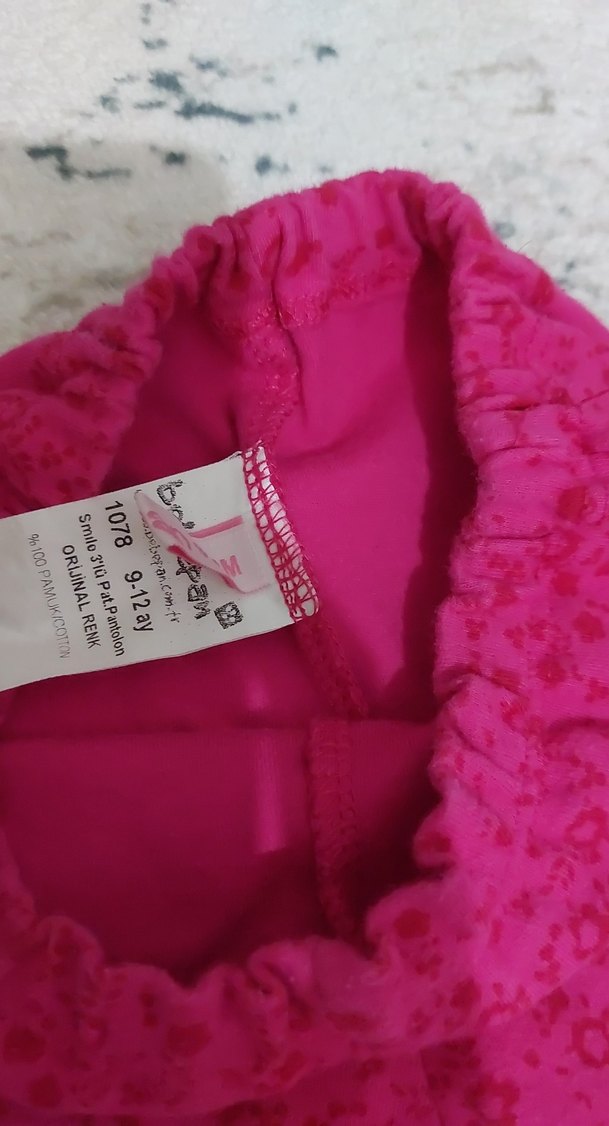 Kız Çocuk Pembe 2'li ayaklı pantolon - Görsel 5
