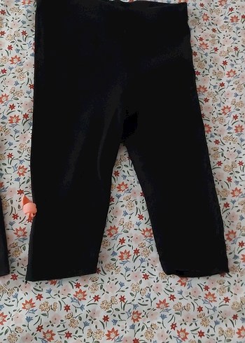 Kız Çocuk 2'li Siyah Sade Tayt - Görsel 2