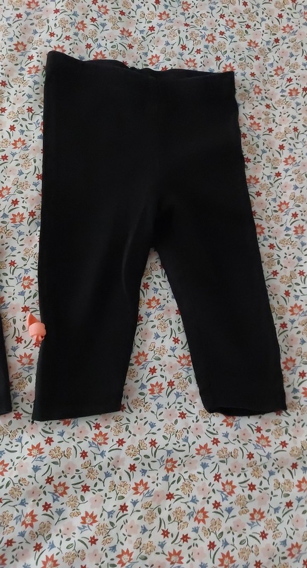 Kız Çocuk 2'li Siyah Sade Tayt - Görsel 2