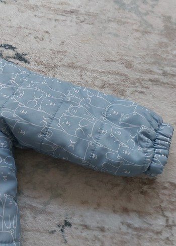 Gri Kapüşonlu Bebek Tulumu - Görsel 4