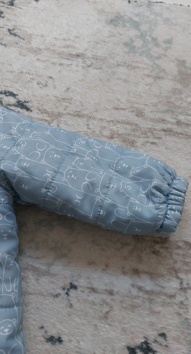 Gri Kapüşonlu Bebek Tulumu - Görsel 4