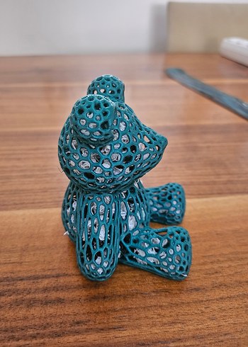 Beden turkuaz Renk 3D Ayı Özel Tasarım Orta Boy