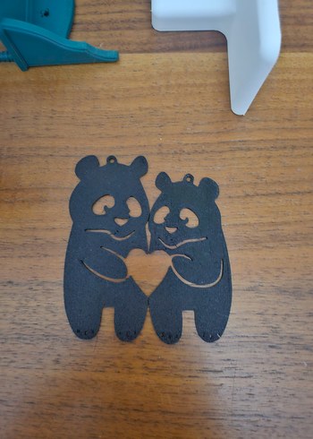 3D İKİLİ PANDA ANAHTARLIK