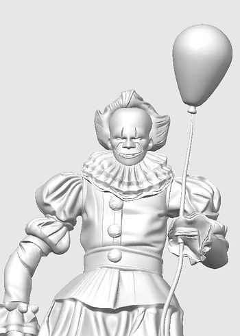 3D Pennywise Figürü - IT (O) Filmi Korku Palyaço Biblosu - Görsel 4