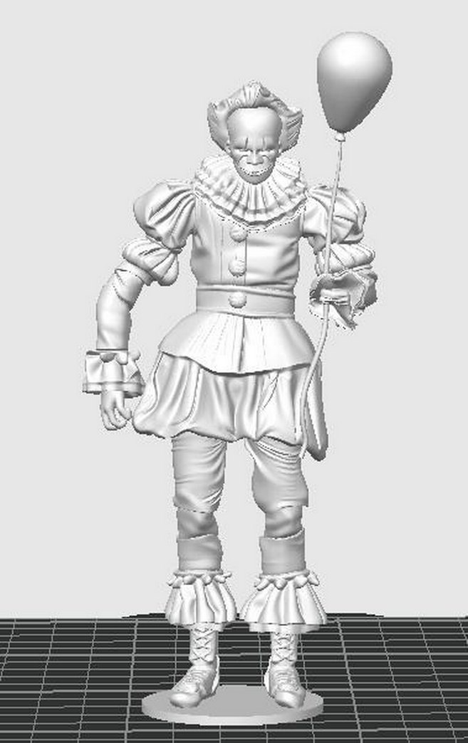 3D Pennywise Figürü - IT (O) Filmi Korku Palyaço Biblosu - Görsel 2