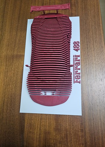 3D Parametrik Ferrari 488 Duvar Dekoru - Görsel 3