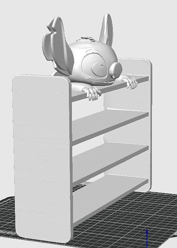 3D Stitch Figürlü 3 Katlı Dekoratif Raf - Görsel 3