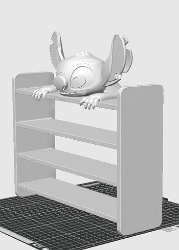 3D Stitch Figürlü 3 Katlı Dekoratif Raf - Görsel 5
