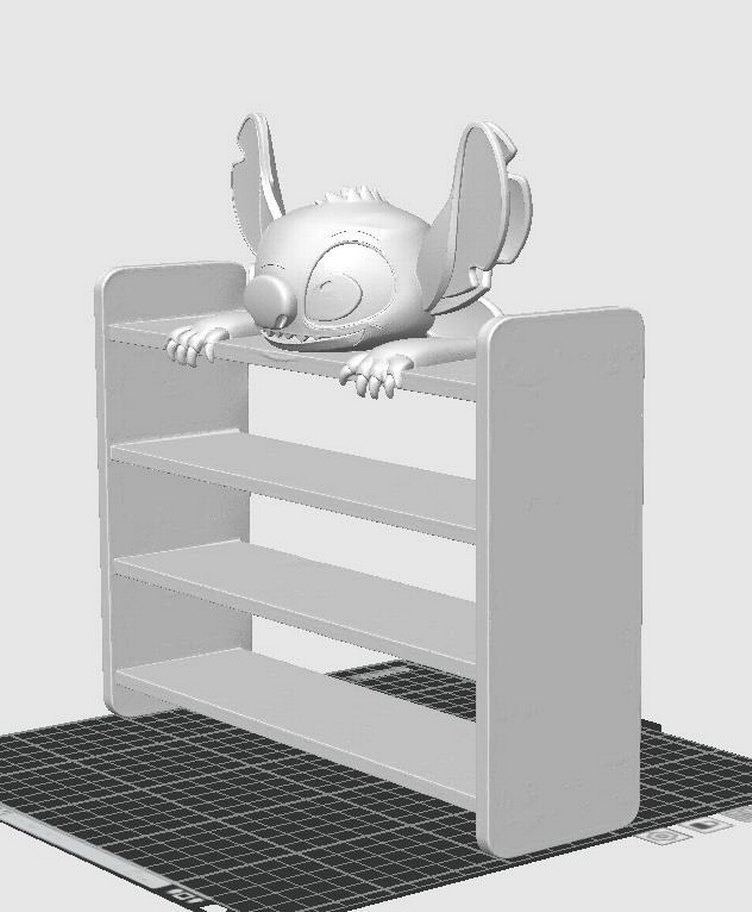 3D Stitch Figürlü 3 Katlı Dekoratif Raf - Görsel 5