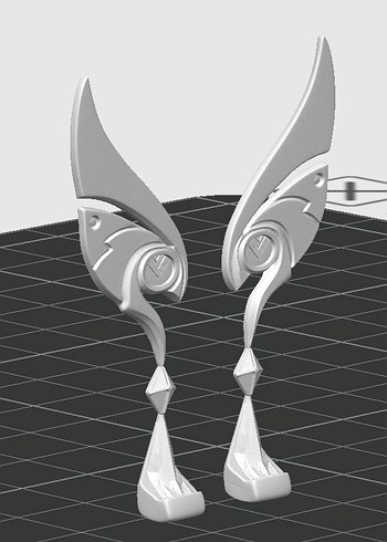 3D Genshin Impact Nefer Küpesi - Nefer Cosplay Baş Aksesuarı - Görsel 2