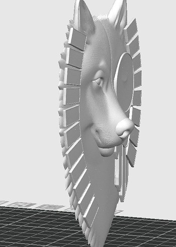 3D Bozkurt ve Türk Bayrakları Rölyefi - Görsel 3