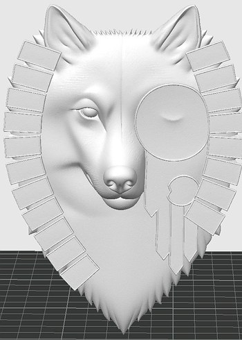 3D Bozkurt ve Türk Bayrakları Rölyefi - Görsel 2