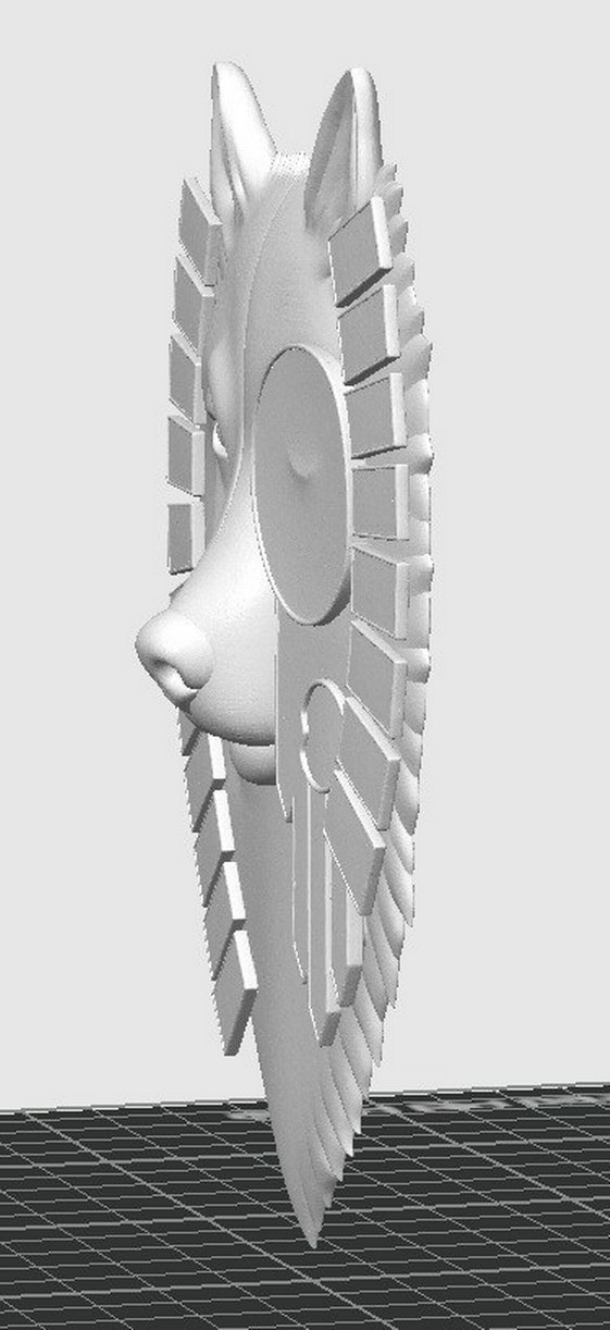 3D Bozkurt ve Türk Bayrakları Rölyefi - Görsel 4