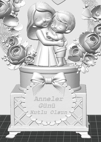 3D Anneler Günü Özel: Anne ve Çocuk Temalı Dekoratif Hediye - Görsel 4
