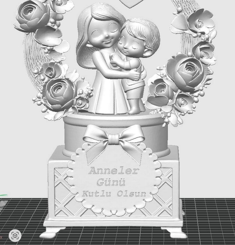 3D Anneler Günü Özel: Anne ve Çocuk Temalı Dekoratif Hediye - Görsel 4
