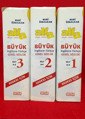 Nuri Özbalkan & Büyük İngilizce-Türkçe Sözlük 3 cilt takım - Görsel 2