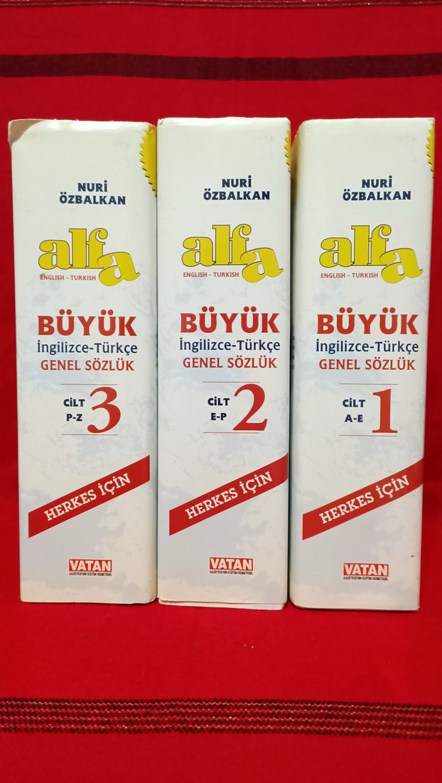 Nuri Özbalkan & Büyük İngilizce-Türkçe Sözlük 3 cilt takım - Görsel 2