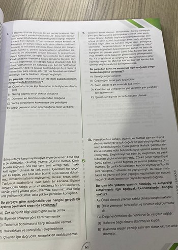 Beden Renk TYT-AYT Paragraf Soru Bankası